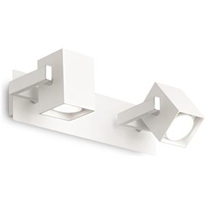 Ideal Lux Lampada da Parete MOUSE AP2 Bianca - Applique 2 Luci in Metallo con Diffusori Orientabili