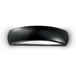 Ideal Lux Lampada da Parete GIOVE AP1 NERO - 1 Luce, Alluminio e Vetro Temperato, Dimensioni 330x80x100 mm
