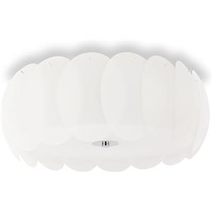 Ideal Lux Ovalino PL8 - Lampada da Soffitto 8 Luci in Metallo e Vetro Curvato