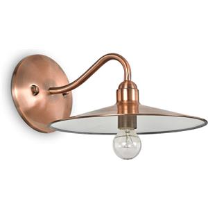 Ideal Lux Lampada da Parete Cantina AP1 Rame - Applique in Metallo con Cavo Rivestito in Tessuto