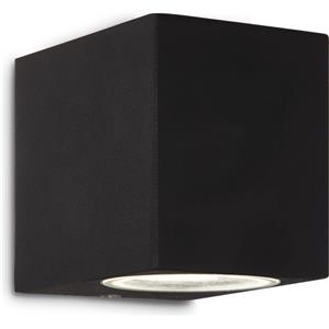 Ideal Lux UP AP1 NERO - Lampada da Parete in Alluminio con Diffusore in Vetro Pirex, Dimensioni 65x80x95 mm