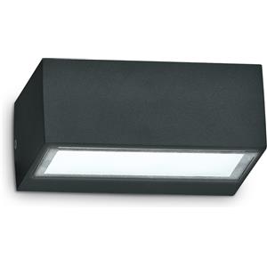 Ideal Lux TWIN AP1 NERO - Lampada da Parete in Alluminio con Doppio Diffusore in Vetro Satinato