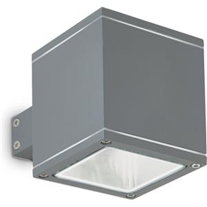 Ideal Lux Lampada da Parete Snif AP1 Square Antracite - 1 Luce, Alluminio e Vetro Pirex