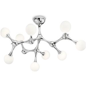 Ideal Lux Nodino PL9 Lampada da Soffitto 9 Luci in Metallo e Vetro Soffiato