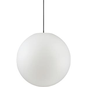 Ideal Lux Lampada a Sospensione SOLE SP1 D40 - Diffusore in Plastica Opale, Base in Alluminio, Altezza Regolabile