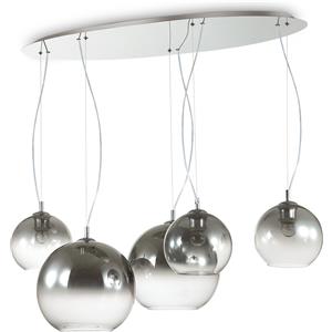 Ideal Lux Lampada a Sospensione Nemo Plus SP5 - 5 Luci, Cromo Sfumato, Regolabile