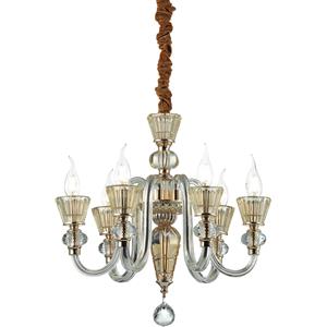 Ideal Lux Lampada a Sospensione 6 Luci Oro STRAUSS SP6 - Dimensioni 505x785/1900 mm