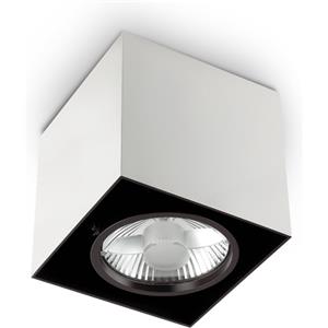 Ideal Lux Lampada da Soffitto MOOD PL1 D09 SQUARE Bianco - Metallo, 1 Luce, Orientabile
