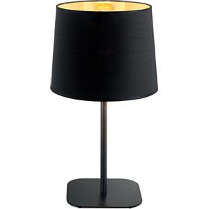 Ideal Lux NORDIK TL1 - Lampada da Tavolo 1 Luce in Metallo Nero e Paralume Dorato