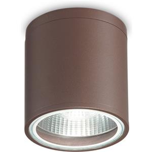 Ideal Lux Lampada da Soffitto GUN PL1 COFFEE - Alluminio Spazzolato, Vetro Pirex, 1 Luce