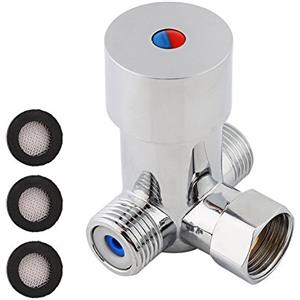 Elprico Valvola miscelatrice termostatica, valvola miscelatrice acqua calda fredda G1/2, miscelatore termostatico con controllo della temperatura per rubinetto automatico