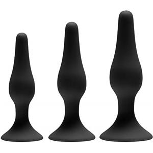 LOVEBOTZ GreyGasms Black Silicone Apprendista Anale Set di allenamento - 3 Piezas