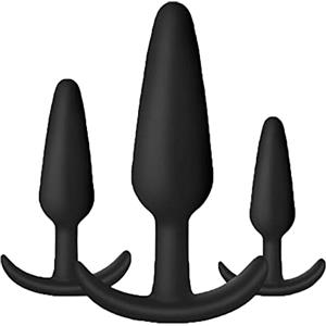 CozyHoliv Plùg Nero in Sìlìcone Kit 3 misure Plug Anali - Set per Principianti