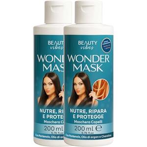 ALOHALABS Wonder Mask Crema Capelli Lisci 400 ml - Maschera Ristrutturante con Cheratina - Trattamento Idratante e Lisciante