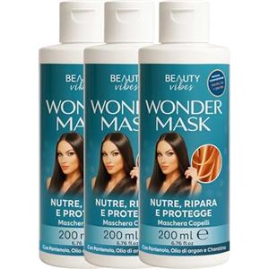 ALOHALABS Wonder Mask Crema Capelli Lisci 600 ml - Maschera Ristrutturante con Cheratina - Trattamento Idratante e Lisciante