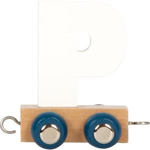 small foot Lettera Trenino Polare P, Trenino in Legno combinabile a Piacere, da Decorare e Regalare, 12586