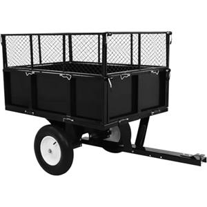 vidaXL Rimorchio Ribaltabile per Tosaerba Carretto Pedana Vagonetto Carrello Trasporto Carriola Attrezzi Attrezzature Trasporto Fai da Te