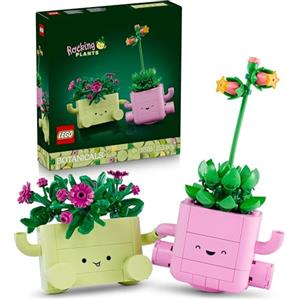 LEGO Botanicals Piante Dondolanti - Set di Fiori Artificiali con 2 Piante Finte e 2 Vasi Color Pastello - Decorazione da Camera da Letto Fai da Te - Idea Regalo per Bambine da 9 Anni e Adulti - 11506