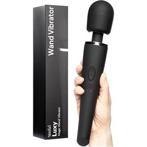 Sinful Vibratore a bacchetta magica Luxy extra potente, vibratore silenzioso e resistente agli spruzzi, bacchetta massaggiante senza fili, 10 impostazioni di vibrazione, vibratore clitoride,
