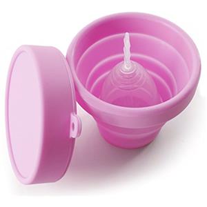 MAMICUP MamiCase Sterilizzatore Richiudibile per Coppetta Mestruale MamiCup - Silicone Alimentare - Porta Coppetta Mestruale Igienico da Viaggio