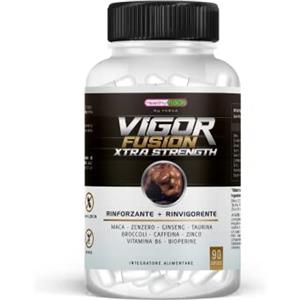 Healthy FUSION Healthyfusion By Fersa Vigorfusion Potente Booster Di Testosterone | Potenzia e rinvigorisce le relazioni sessuali | Maca, Ginseng, Caffeina e Vitamina B6 | 90 Capsule