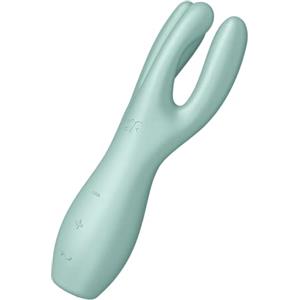 Satisfyer Threesome 3 Vibratore | 12 Modalità di Vibrazione | 3 Motori per la Stimolazione del Clitoride e delle Labbra | Sex Toys impermeabile (IPX7) | Dildo Giocattolo sessuale per Donne in Rosa