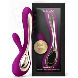 LELO SORAYA 2 Vibratore Rabbit per il Punto G e il Clitoride, Impermeabile e Wireless, Vibratore Donna con Stimolatore Clitorideo Femminile, Sex Toys per Donne, Vibratori Femminili, Deep Rose
