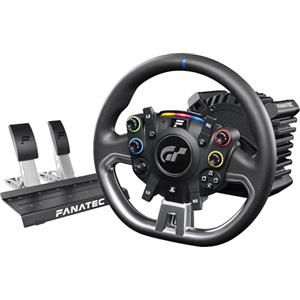 FANATEC Volante, Base e Pedali con Licenza Ufficiale Gran Turismo DD Pro PlayStation® Sim Racing - Volante Polyphony Digital, 5 Nm FluxBarrier Direct Drive, Set di 2 Pedali per PC, PS5, PS4