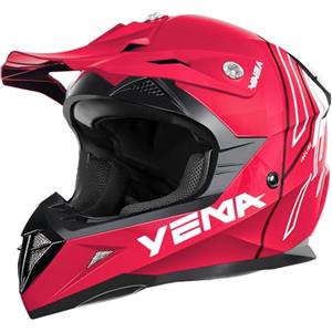 YEMA Casco Motocross Integrale Motard Downhill - YEMA YM-915 Caschi Moto Cross Integrali DH ECE Omologato Donna Uomo