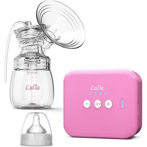 Lulia Tiralatte elettrico portatile, forte suzione, senza dolore, ricaricabile, ultra silenzioso per viaggi e casa, protezione contro il riflusso, senza BPA (rosa)