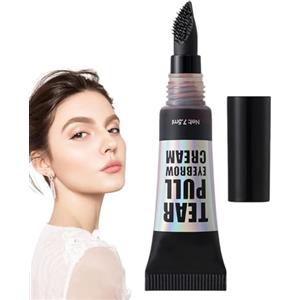 Derwrtup Gel per sopracciglia staccabile, volumizzante e a lunga durata, impermeabile e non sbiadisce, Black