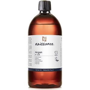 Naissance Olio di Argan del Marocco (No. 228) - 900ml - Naturale, Anticrespo, Vegan, Lisciante - Idratante Per Corpo, Viso, Labbra, Capelli, Pelle, Barba, Unghie, Cuticole