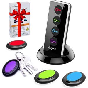 Reyke Localizzatore Chiavi Trova Chiavi,Trasmettitore wireless Key Finder, Remote Finder w/torcia LED per i tasti del telefono cellulare degli animali domestici