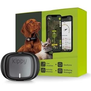 Kippy EVO | GPS per Cani - Localizzatore per Cani e Gatti Impermeabile con GPS per collare - Tracker di Attività e Salute del tuo Cane, con Recinto Digitale e Notifiche - Colore Grigio