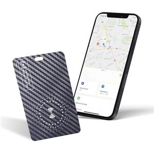lulaven Ucard Wallet Tracker Card, sottile Bluetooth Tracker, funziona solo con Apple Find My iOS, ricaricabile, cercatore portafoglio e localizzatore di oggetti per portafoglio, etichette per bagagli e altro