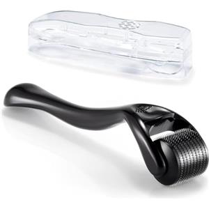 Qobobo Dermaroller 1,0 mm - Rullo per barba - Per la crescita della barba, cicatrici, microaghi - Per la crescita di capelli, viso e barba - Per uomini e donne