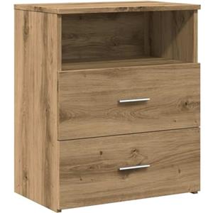 vidaXL Comodino Rovere Artigianale 50x32x60 cm in Legno Multistrato, comò, tavolinetto, arredo Camera Letto, tavolino, tavolino Notte