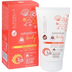 Alkemilla Crema Solare Viso e Corpo Baby SPF 50 - Protezione Alta, Idratante e Lenitiva per Pelli Sensibili