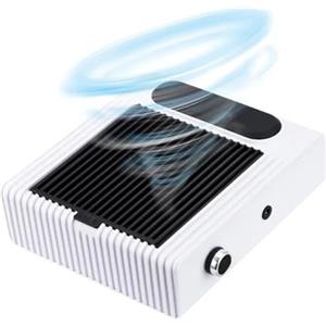 MOKEKA Aspiratore Unghie Professionale 80W - Aspirapolvere Elettrico Regolabile con Filtro per Nail Art, Manicure e Tavolo per Unghie Bianco