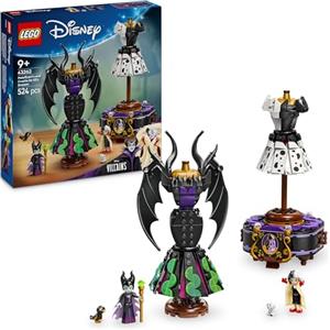 LEGO | Disney Abiti di Malefica e Crudelia De Mon - Giochi Fantasy per Bambine e Bambini da 9 Anni con Espositore Personalizzabile, 2 Mini Bamboline e 2 Animali - Regalo di Compleanno per i Fan 43262