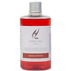 Hypno Casa Ricarica Diffusore a Bastoncini 200ml - Fragranza Rosso Divino con Note Fruttate e Vanigliate