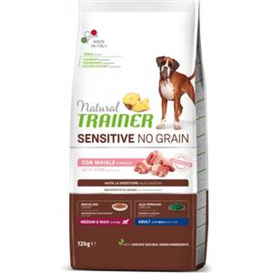Trainer Natural Sensitive No Grain Cibo Secco per Cani Adulti con Maiale - 12kg