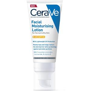 CeraVe Crema Viso Idratante SPF 50 - Protezione Solare Alta, Idratazione Fino a 24 Ore, Formula Leggera con Ceramidi e Niacinamide