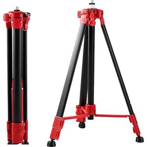Uadme Treppiede per Livella Laser 1,5m, Telescopica Cavalletto per Livella Laser, Filettature 5/8 a 1/4 di Pollice, Supporto Livelle Laser in Acciaio