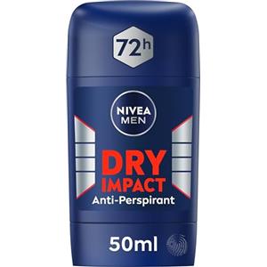 NIVEA MEN Dry Impact - Deo Stick Anti-Transpirant - 48 ore di protezione, deodorante ad asciugatura rapida, da uomo, senza alcool - Deodorante - 50 ml