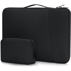 Romon Custodia Pc Portatile Impermeabile con Maniglia con Tasca Accessori, Borsa Protettiva per 13-14 Pollici Laptop, Nero
