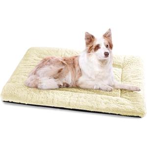 BaoDan Cuccia Cane Interno Taglia Grande, Cuscino Cane con Base Antiscivolo, 106x71 cm Cuscino per Cani Confortevole, Letto per Cani Gatto Lavabile, Pelosa Morbida, Beige