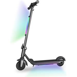E-Noroyavn Monopattino Elettrico per Bambini 6-12 Anni,Monopattino Elettrico Pieghevole,Due Tipi di Freni,Autonomia 5-8 KM,Velocità Massima 12 KM/H,Luci Arcobaleno,Luci LED,Monopattino Elettrici Bambini (Nero)