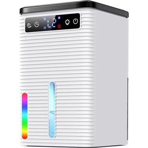 Aetherium Deumidificatore Casa 2500ml, Anti-Muffa con 2 Modalità (Alta/Bassa), Spegnimento Automatico, Scongelamento Auto, Timer 2-12h, Luci LED 7 Colori, Portatile per Casa, Ufficio, Bagno, Cantina, 770ML/24H