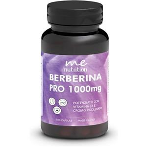 me myeasy Berberina 1000 mg Pura | 180 Capsule | Formula Completa | Supporto Metabolismo, Digestione ed Energia potenziato con Vitamina B3, Psillio, Carciofo, Semi di Chia, Cromo Picolinato Quercetina Me Myeasy